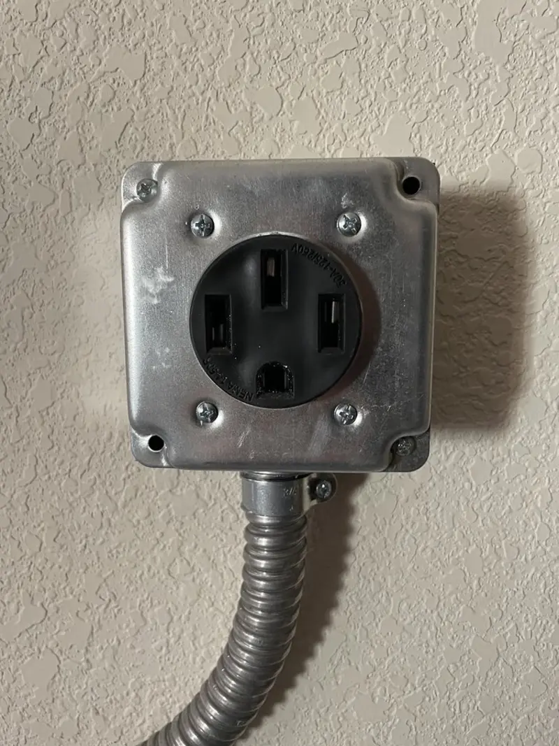 NEMA 14-50 outlet installed for Electrical Panel Upgrade in Ralpho